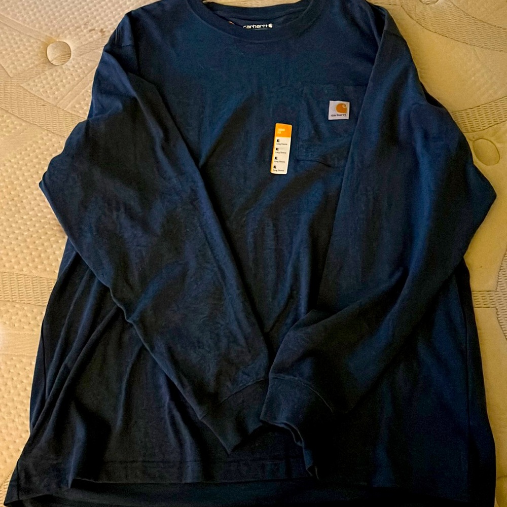 Brand new men’s blue xl pocket long sleeved shirt